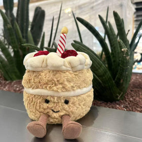 VLYUVUY Birthday Cake Plush in Play – great for pretend tea parties and storytelling.