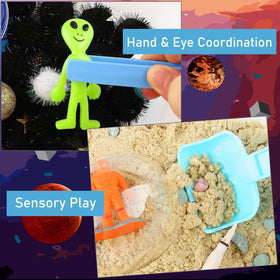 VMNlooking Space Bin textured sand filler promotes sensory exploration and fine motor skills