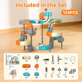 VNAKIO colorful clip-fit blocks spark imaginative layouts and versatile track designs.