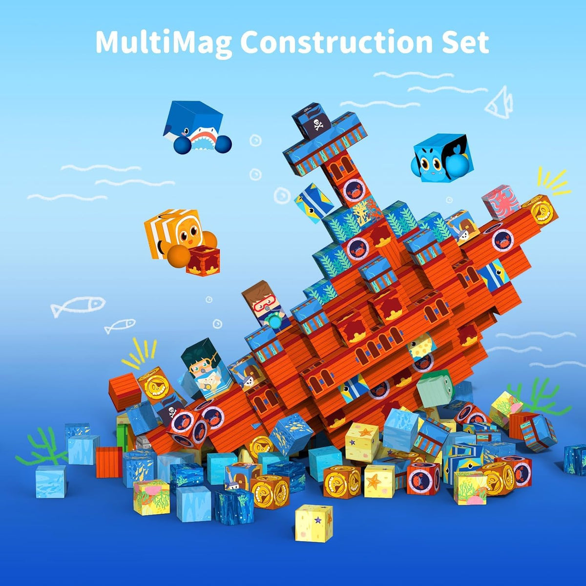 VNLINA blocks let kids craft marine creatures, fostering storytelling and fine motor precision
