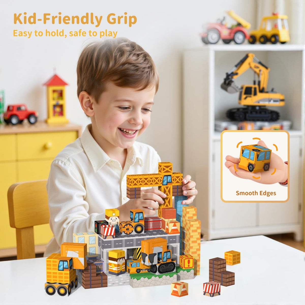 VNLINA Magnetic Blocks offer durable, safe play for stable structures.
