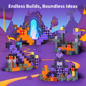 Tower construction with VNLINA magnetic blocks for spatial thinking
