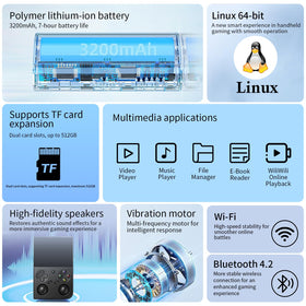 Voacle Anbernic RG35XX Pro 3200mAh battery fuels long gaming sessions