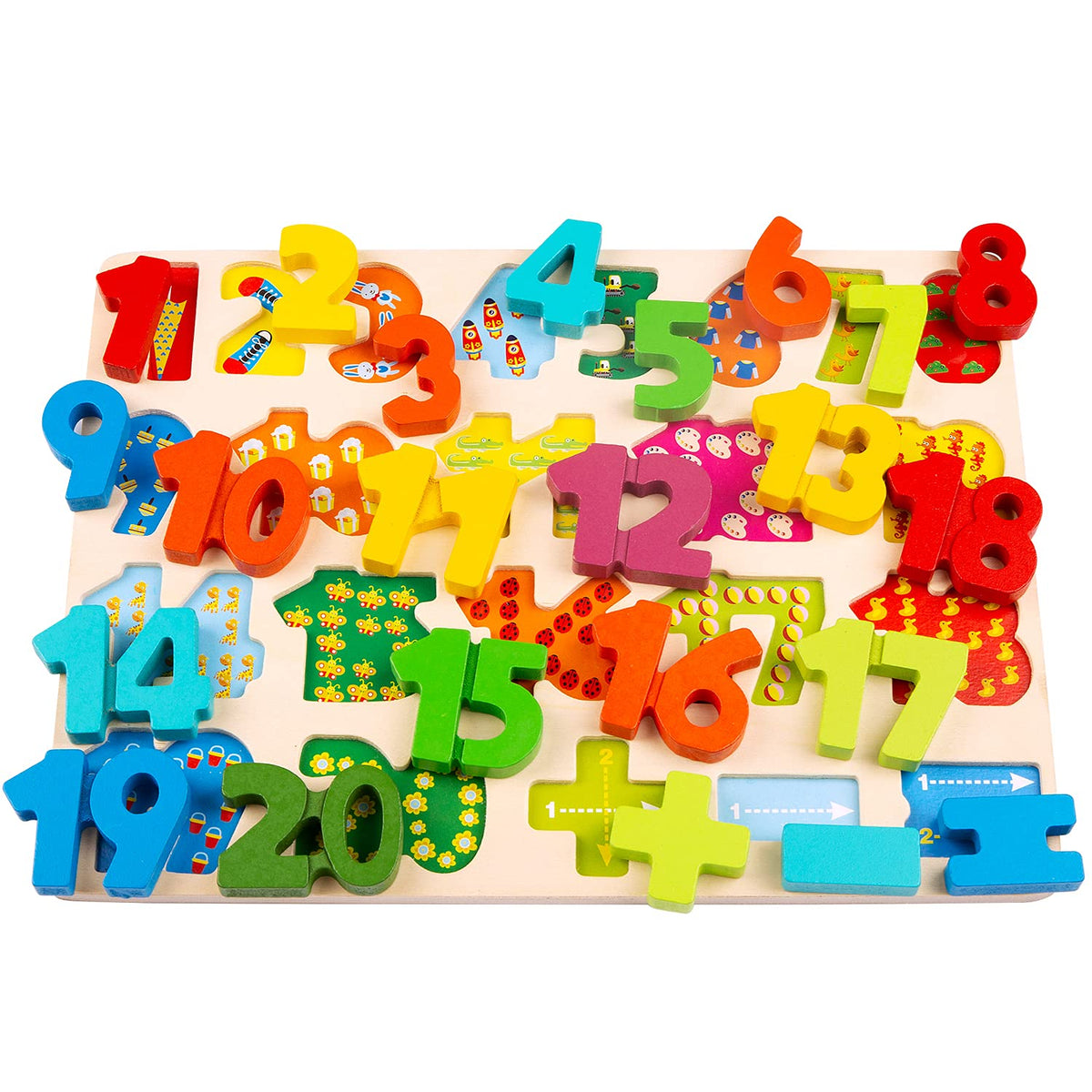 Voamuw puzzle pieces with rounded corners offer safe, tactile play for busy little hands.