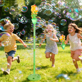 Vodolo sunflower bubble head with LED lights creates magical party atmosphere.