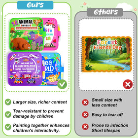 Vodolo water painting book Durable pages for long-lasting, reusable play.
