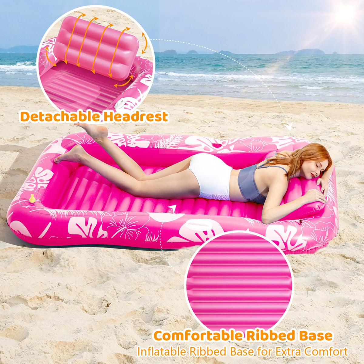 Voice-tank oversize tanning lounge 77x48 fits two adults for shared relaxation.
