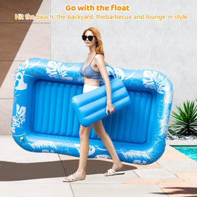 Voice-tank water-filled sun bathing tub for refreshing lounging.