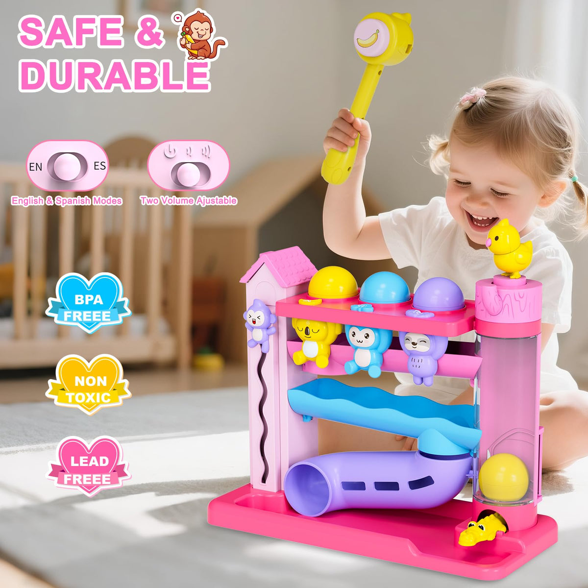 VOILBTOY ball drop koala – cheerful prompts support early language exposure during playtime.
