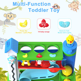 VOILBTOY ball-drop toy hammer mode highlights tactile feedback that sparks imaginative play.