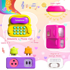 VOILBTOY Busy Board helps toddlers recognize colors and animals during play.
