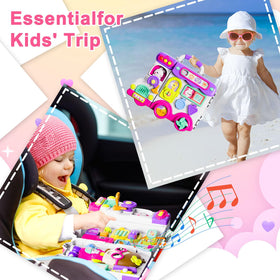 VOILBTOY Busy Board features a built-in handle for travel-friendly play.