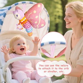 VOILBTOY butterfly tummy-time visual toy supports eye tracking and color recognition.