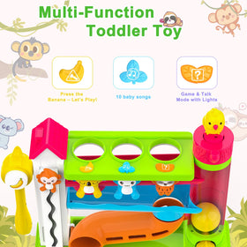 VOILBTOY hammer mode lets kids tap and trigger animal introductions.