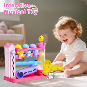 VOILBTOY three-mode-buttons – switch between music, hammer, and Q&A for varied learning.