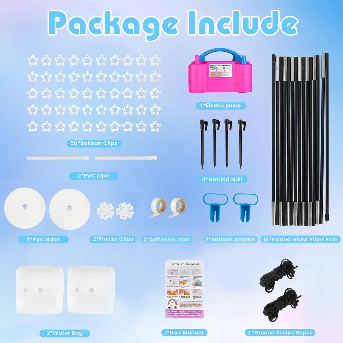 Voircoloria balloon arch stand creates a sturdy outdoor display for celebrations
