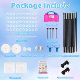 Voircoloria balloon arch stand creates a sturdy outdoor display for celebrations