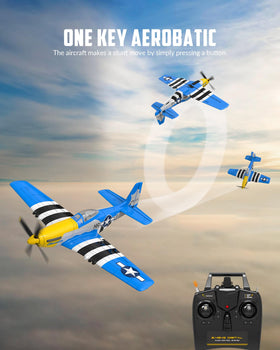 VolantexRC P51D Mustang aerobatic mode enabling precise stunts