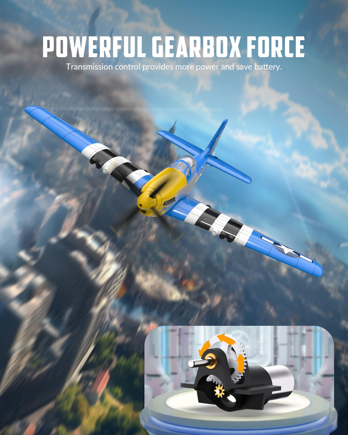 VolantexRC P51D Mustang packaging designed for portable transport