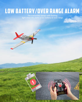 VOLANTEXRC P51D Mustang RC Plane ready-to-fly shows quick setup out of the box