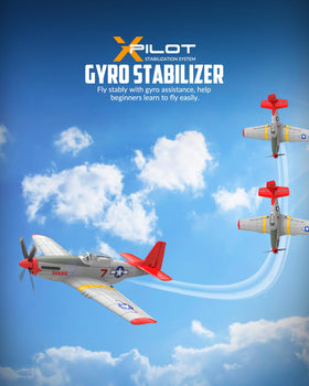 VOLANTEXRC P51D Mustang RC Plane takeoff-hover view for quick launches