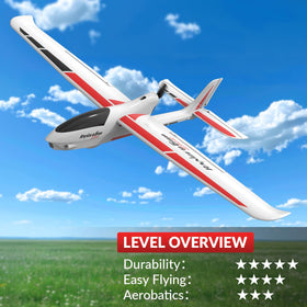 VolantexRC Ranger600 glider, in-flight low-angle flight for graceful maneuvering