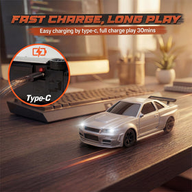VoleRusher RC drift cones setup on desk track for practice