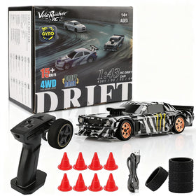 VoleRusher RC mini drift gyro car indoors for precise control.