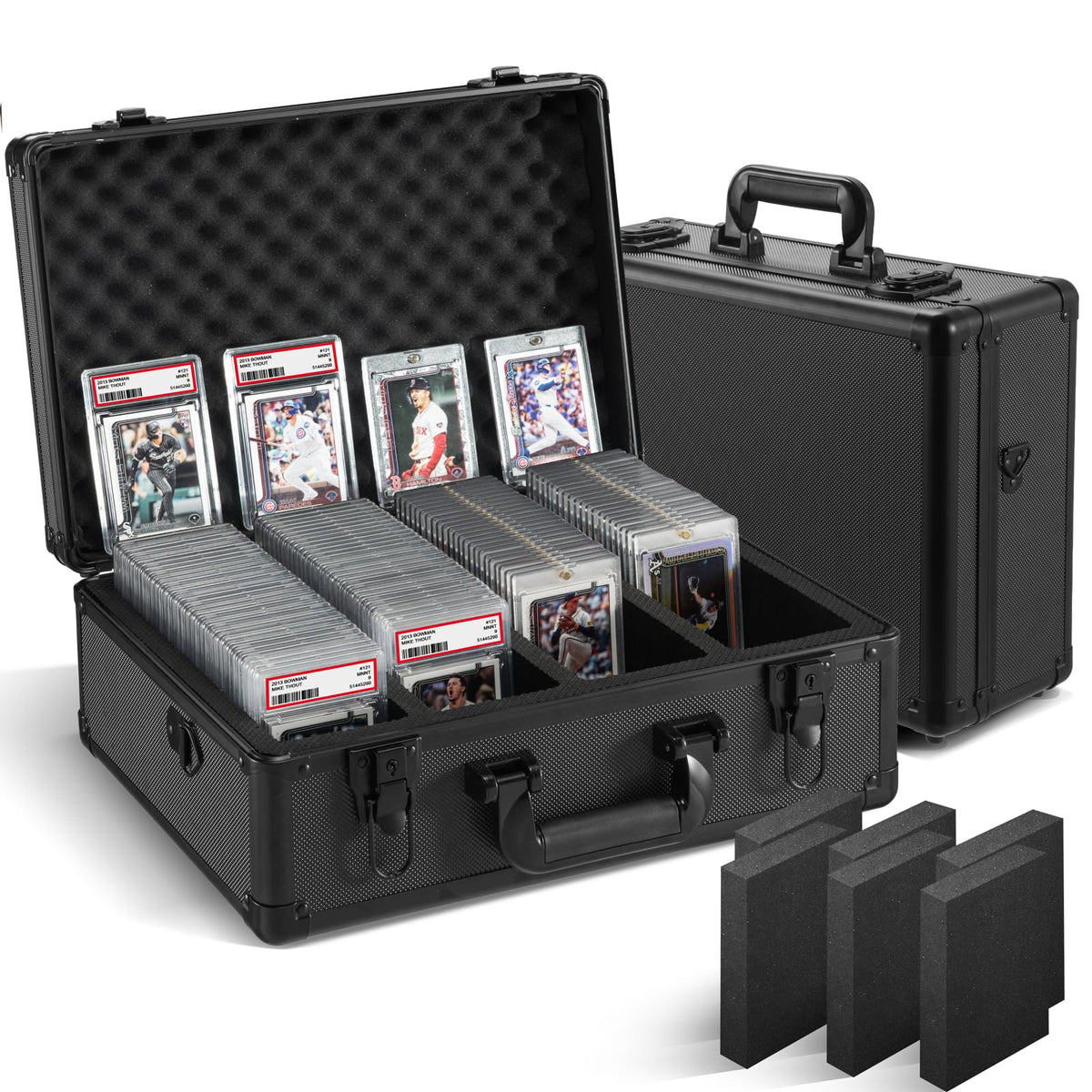 Vollicaifit graded card storage case outer shell protects slabs during transport.