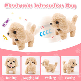 Volmop dog toy with bowl and leash for realistic pet care role play