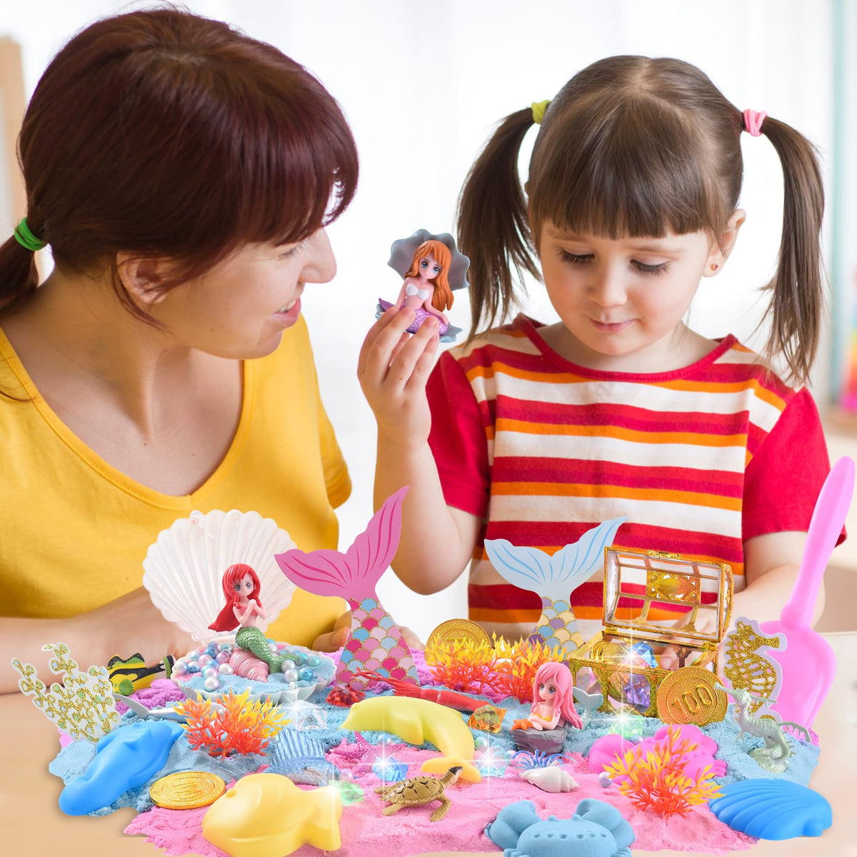 Volmop mermaids add whimsy for creative pretend play sessions.