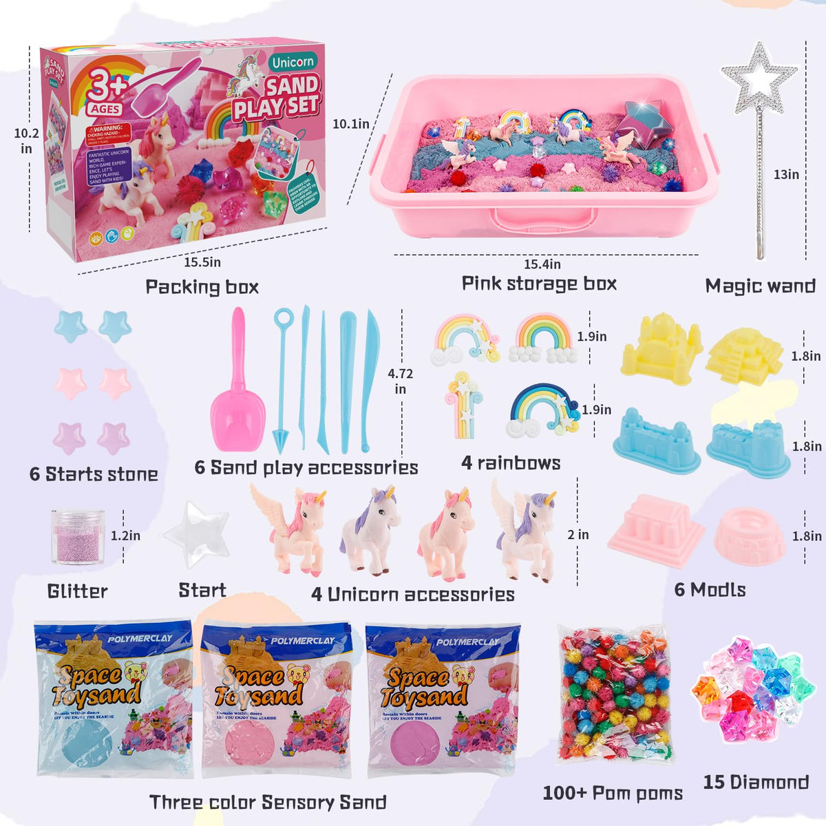 Volmop Unicorn Castle Molds for building magical sand structures.