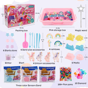Volmop Unicorn Castle Molds for building magical sand structures.
