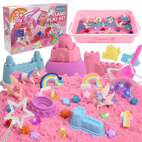 Volmop Unicorn Sensory Bin box setup for mess-free playtime.