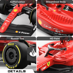 Voltz Toys Ferrari F1 75 dashboard and cockpit evoke real race cabin for immersive play.