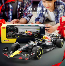 Voltz Toys RedBull RB18 RC car right side profile, compact scale replica for play.