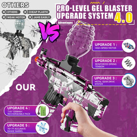 Voluart gel ball blaster showcasing 180 FPS velocity for long-range hits.