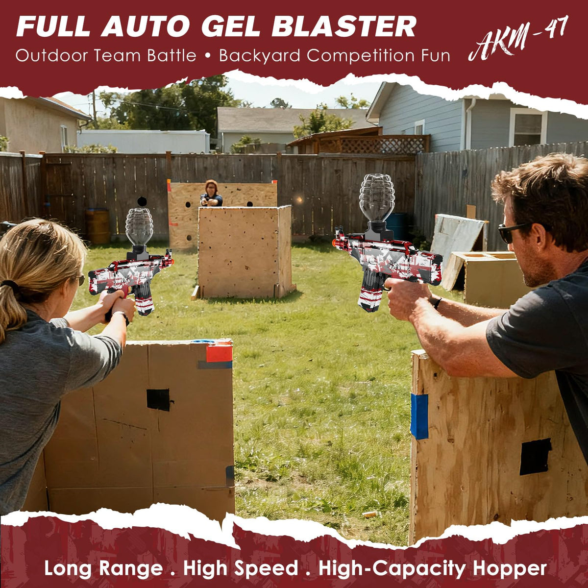 Voluart Gel Ball Blaster 400-round drum for rapid-fire outdoor action.