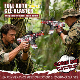 Voluart Gel Ball Blaster fires up to 70 feet for outdoor battles.