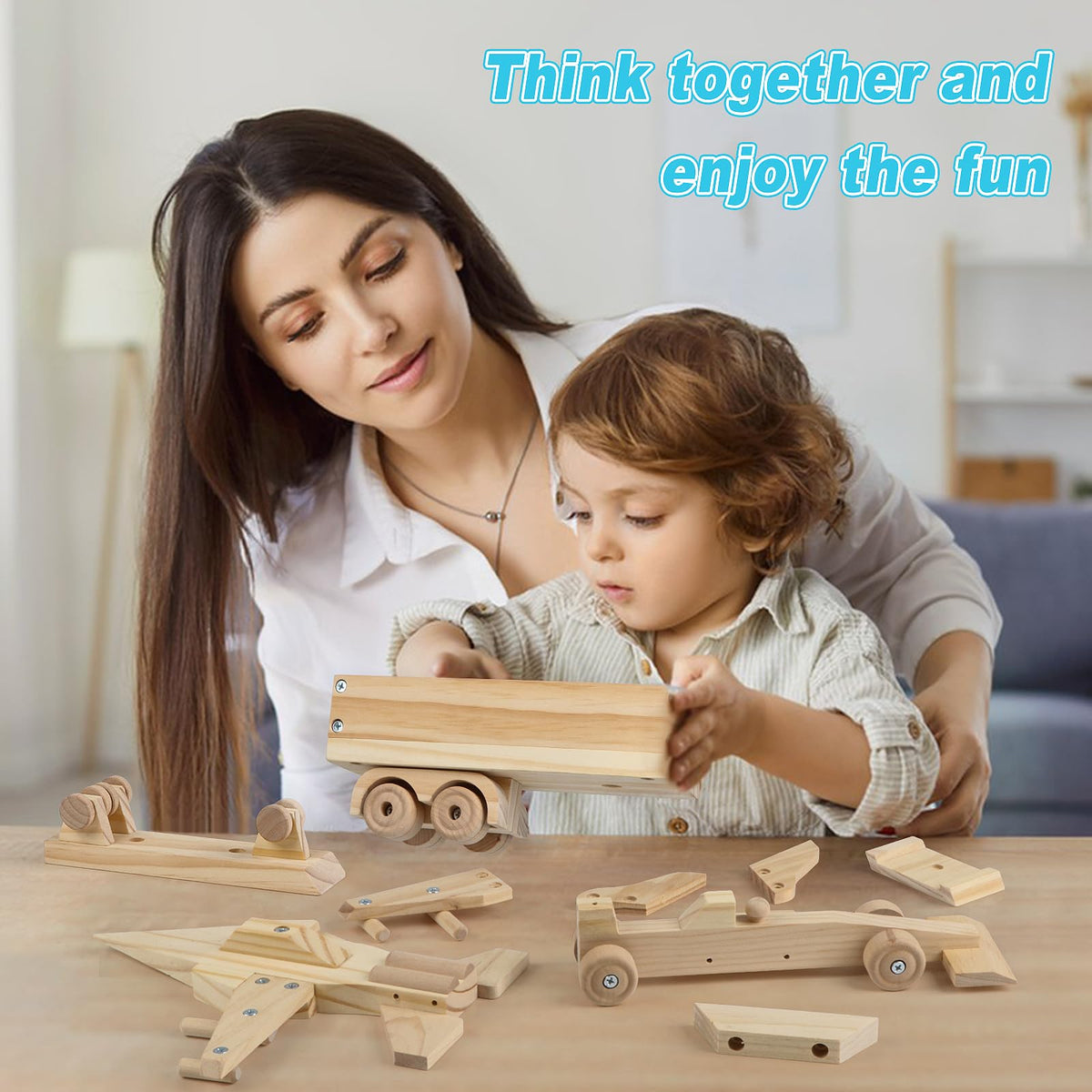 Vomocent wooden parts highlight natural wood texture and sturdy construction.