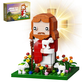 VONADO Jesus building set assembly displays a complete Bible storytelling scene.