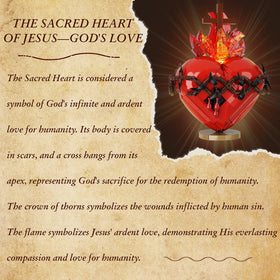 VONADO Jesus Heart Building Set crown of thorns detail highlighting symbolic design.