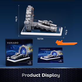 VONADO Space Gate Battle Vehicle adds dynamic play with moving parts.