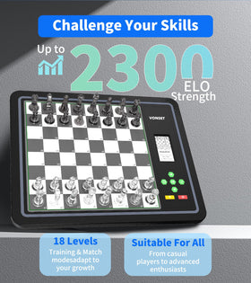 Vonset L6 magnetic chess pieces stay securely on the board.