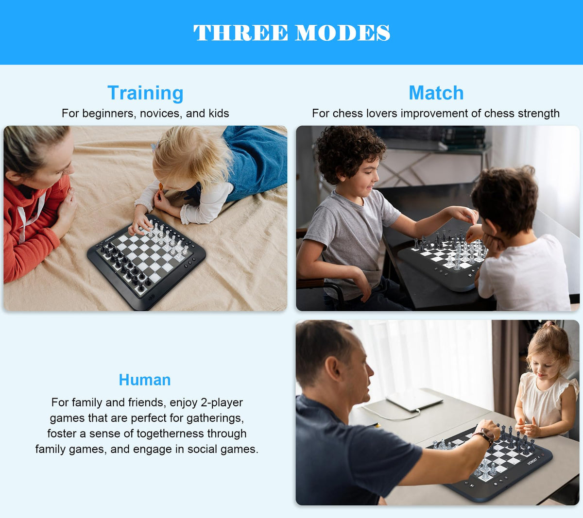 Vonset P6 puzzle mode highlighting 200 chess challenges