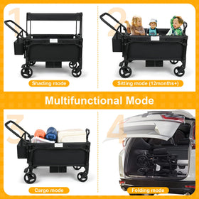 VOOI Stroller Wagon durable frame with rugged wheels for outdoors