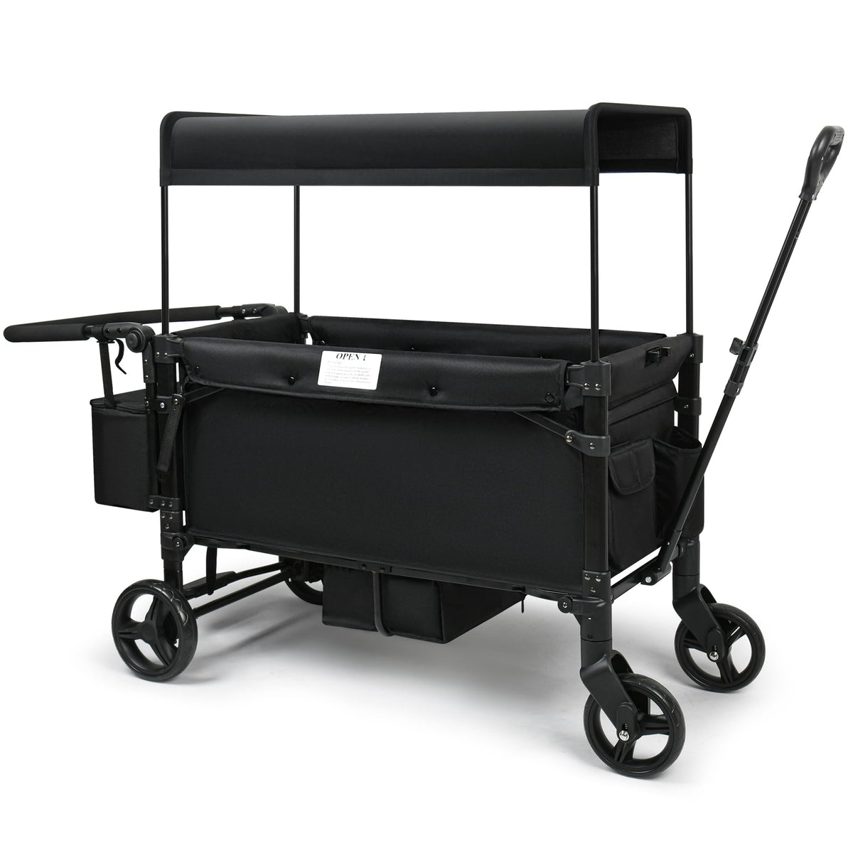 VOOI Stroller Wagon folded for compact storage and travel convenience