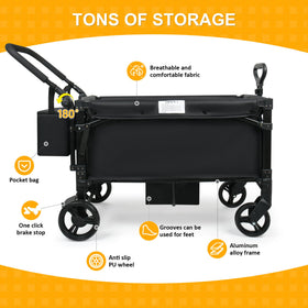 VOOI Stroller Wagon interior spacious for two children on outings