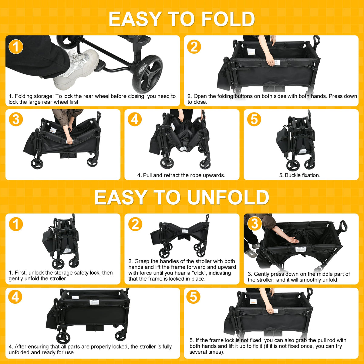 VOOI Stroller Wagon storage basket for essentials