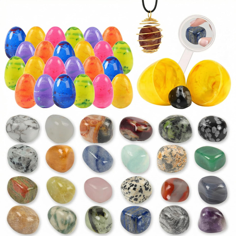 Voplintra 24-pack gem-filled Easter eggs ready for gift-giving and play.